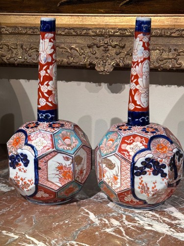 Coppia vasi sfaccettati imari - coppia,