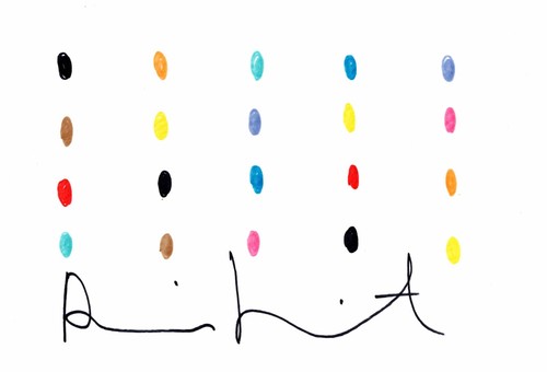 Damien hirst disegno punti - damien,