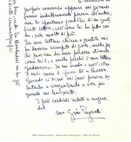 1977 carimate lettera - 1977,