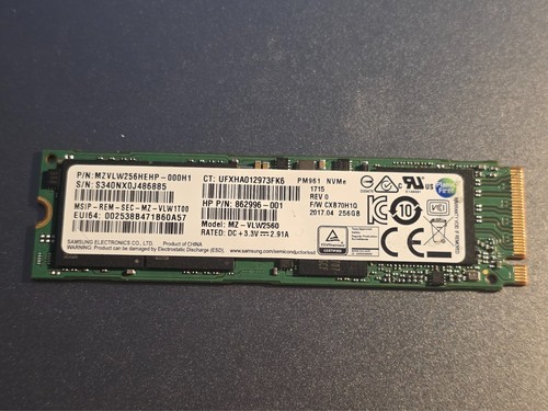 Ssd samsung pm961 256gb - pm961, nvme