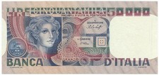 50000 LIRE BANCA D'ITALIA VOLTO DI DONNA TRE DECRETI 12/06/1978 SPL+