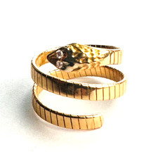 Anello serpente tubogas oro