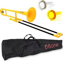Trombone plastica giallo - in,