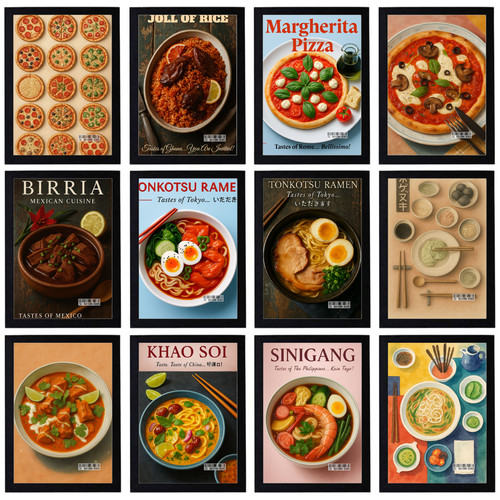 Poster vintage food bar - food,
