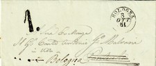7279-STATO PONTIFICIO, PREF., DA BOLOGNA PER CITTA' AL CONTE MALVASIA, "1", 1851