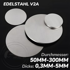 Piastra tonde acciaio inox V2A