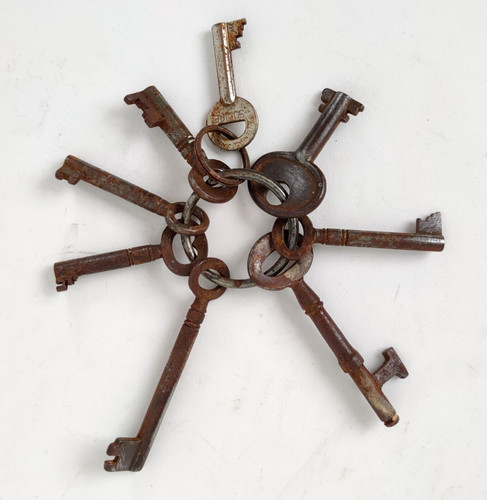 Mazzo chiavi vintage e - mazzo, 8