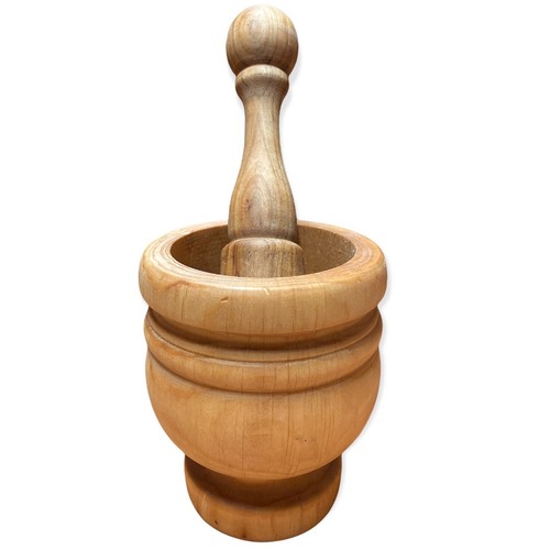 Mortaio legno con pestello - in,