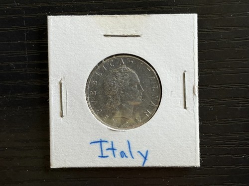 1955 italy lire coin - -,