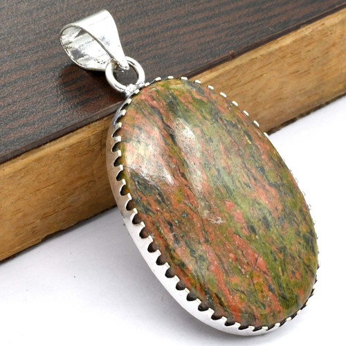 Unakite ciondolo etnico - ciondolo,