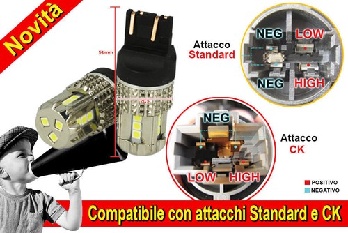 Lampada led t20 7443 luci - lampada,