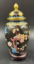 VASO ORIENTALE CLOISONNE CLOSONNE IN OTTONE DIPINTO A MANO