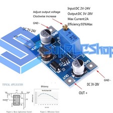 1X 2A DC-DC boost step up volt