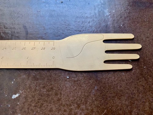 Righello forma mano - a, di