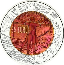 AUSTRIA 25 EURO 2011 "ROBOTICA" Argento-Niobio