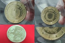 MONETA 50 CENTESIMI MALTA 2008 ERRORE DI CONIO  @@ OTTIME CONDIZIONI @@