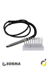 Micro smerigliatrice pneumatica ad aria con albero flessibile Sorma mod. JPG260 