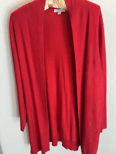Maglione cardigan rosso calvin - maglione,