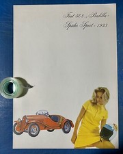 Rara Pubblicità FIAT 508 Balilla Spider Sport 1933 & Pin-Up del 1968