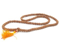 Mala 108 grani Rudraksha. Meditazione buddhismo yoga rosario tibetano Rudra  
