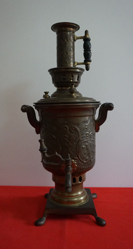 Antico samovar ottone - samovar, in
