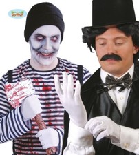 Guanti bianchi in cotone misura unica uomo donna mascotte babbo natale