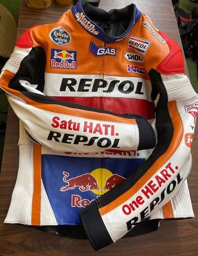 Giacca moto pelle honda - pelle, repsol