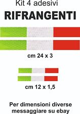 adesivi  bandiera italiana rifrangenti auto bici moto caschi tricolore