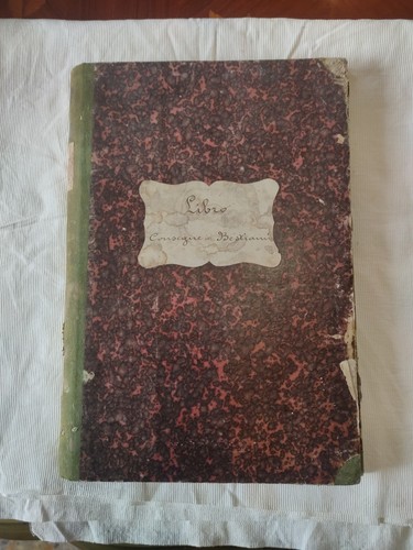 Antico libro registro - antico, bestiame