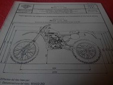 Moto MAICO 250 CROSS TIPO 253 SCHEDA ESTENSIONE Omologazione ASI FMI MCTC 1981