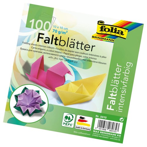 100x folia faltpapier 10x10cm - folia,