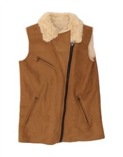 ZARA Gilet sherpa donna UK 10