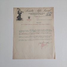 1929 XII Società Alfa Laval Forniture Per Caseifici Lettera su Carta Intestata 