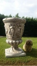 VASO CALICE IMPERIALE DA GIARDINO PER ESTERNO FIORIERA INGRESSO IN MARMO PIETRA