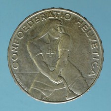 SVIZZERA 5 FRANCHI 1939 B