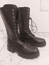 Anfibi / stivali Donna lunghi vera pelle,  nuovi ,mai usati, Stringato Numero 40