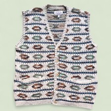 Armani Jeans Cotton Gilet Vest vintage 80s 90s Made in Italy size L