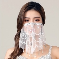 Women Belly Dance Face Veil