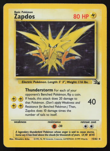 Zapdos fossil set - fossil,