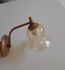 Applique in ferro battuto ruggine oro E vetro ambra rustica Da parete 1 luce