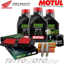 TAGLIANDO HONDA TRANSALP 700 2009 OLIO MOTUL 5100 FILTRI CANDELE