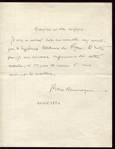 Lettre autographe signee - autographe,