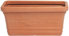 FIORIERA RETTANGOLARE FESTONATA PRESTIGE Col. Terracotta cm. 80