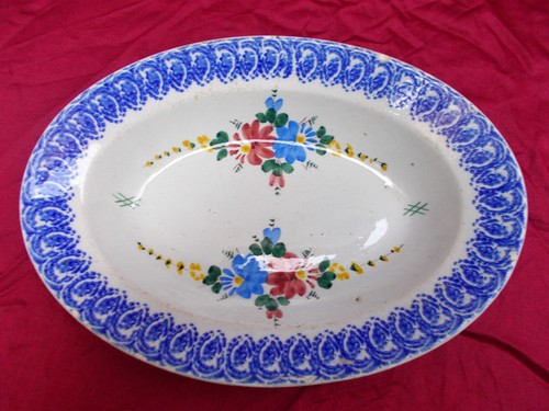 Grande piatto ovale - piatto, floreale