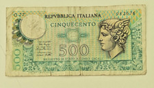500 lire di carta 14/2/1974-2/4/1979