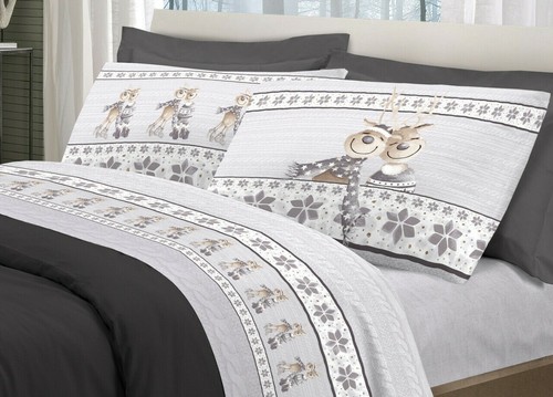Completo letto renna - renna, 100%