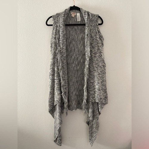 Gilet cardigan lungo aperto