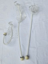 Vetri Ricambio Murano La Murrina 2 Foglie 1 Fiore Trasparente E Bianco