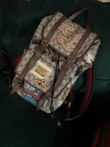 Gucci supreme zaino da - gg,