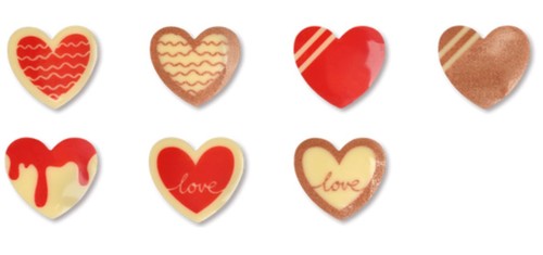 Set cuori cioccolato per - set, in